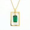 Emerald Pendant Necklace | Green Gemstone Jewelry for Women