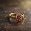 Antique Blazing Blossom Ring | Vintage Floral Statement Ring for Women